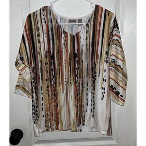 Chico’s three-quarter sleeve knit top with bling Chico’s size 0 or small
